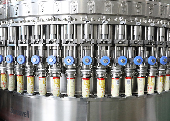 Automatic Beer Canning Line Machine 1000ml Carbonated Beverage Can Filling