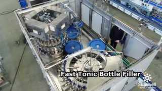 Linia do napełniania napojów tonizujących w szklanych butelkach 2 uncje, 12000BPH